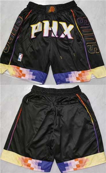 Mens Phoenix Suns Black Shorts->nba shorts->NBA Jersey
